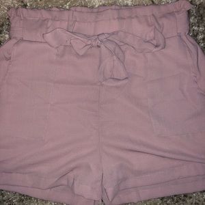 High rise pink shorts